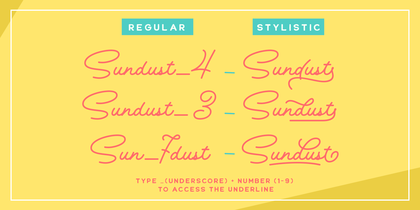 Example font Kinderline Script #5